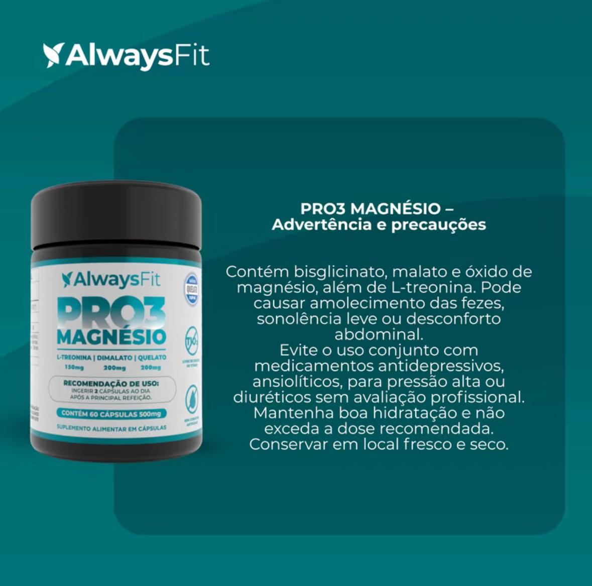 Pro3Magnésio - L-Treonina, Quelato e Dimalato 60 Cápsulas – imagem 5