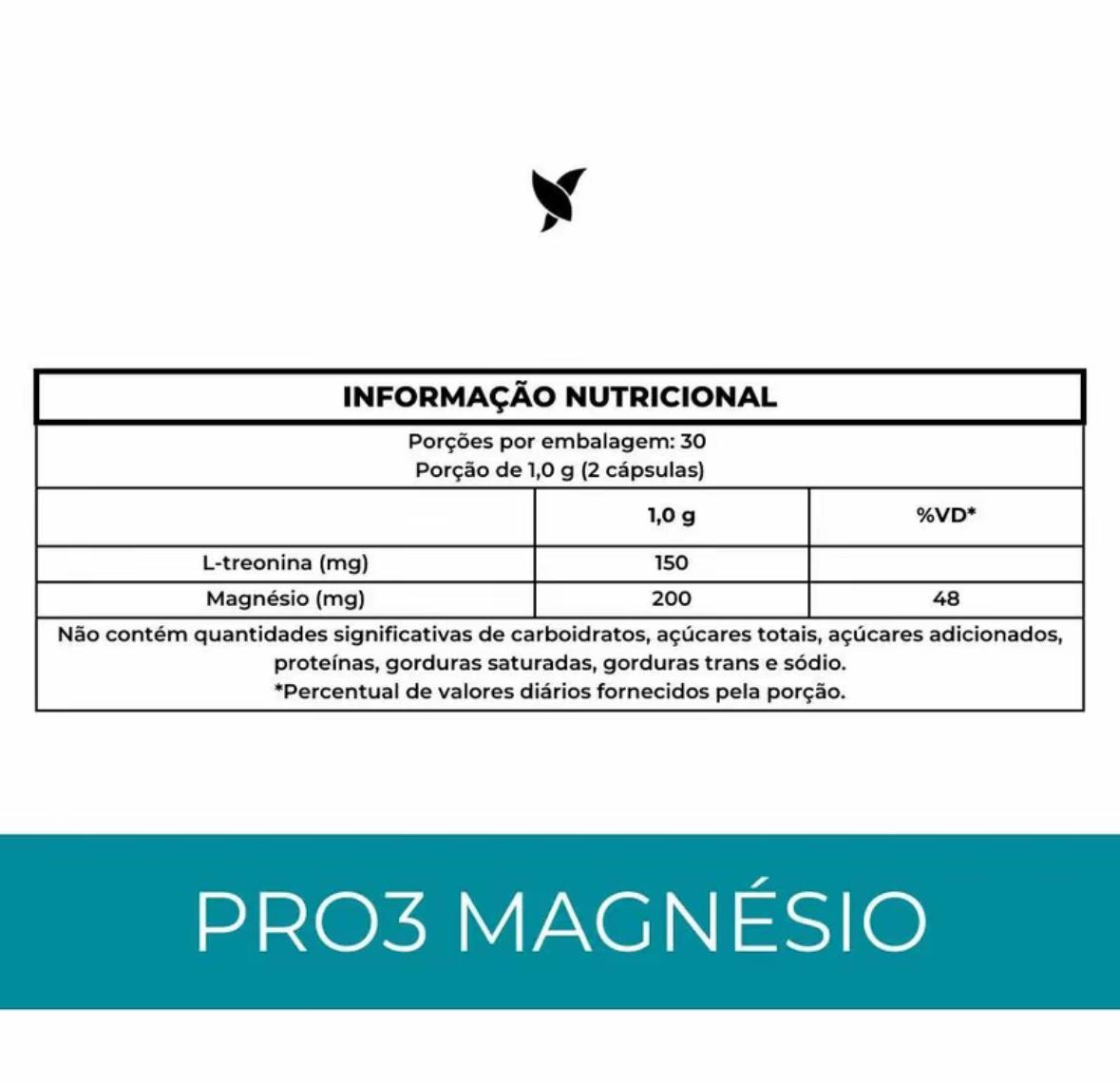 Pro3Magnésio - L-Treonina, Quelato e Dimalato 60 Cápsulas – imagem 7
